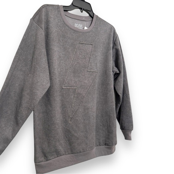 AC/DC Gray Lightning Bolt Sweater - Picture 1 of 7